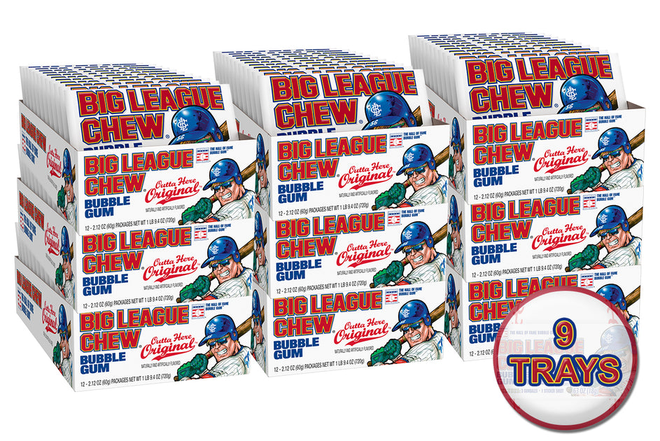 Big League Chew Case (9 Trays) - Blue Raspberry