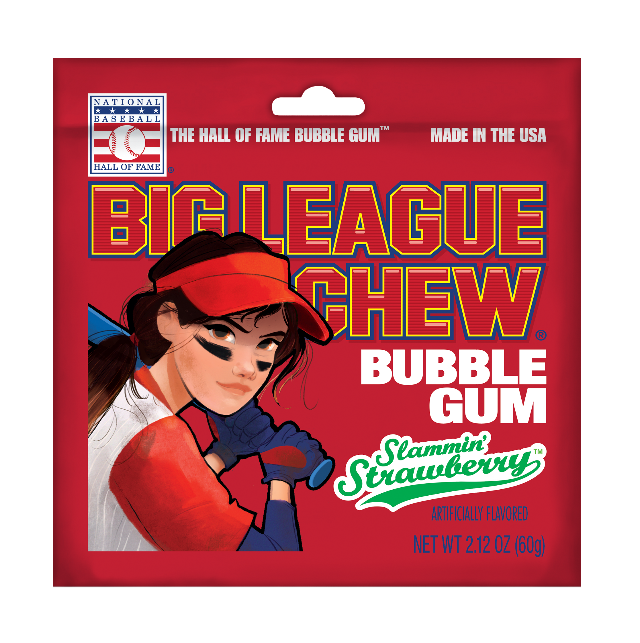 Big League Chew Bubble Gum, Ground Ball Grape - 2.12 oz packet